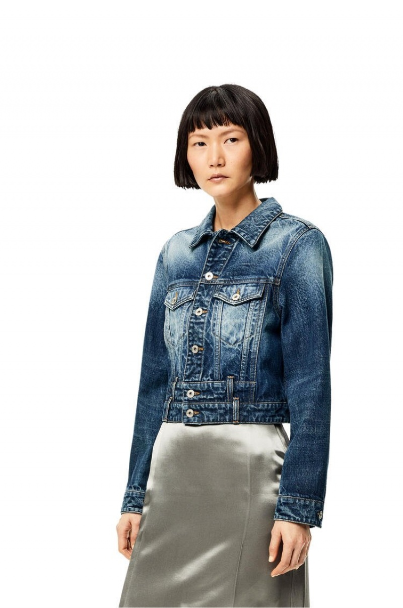 Chaquetas Loewe Jacket in denim Mujer Washed Denim | 367WVEIXQ