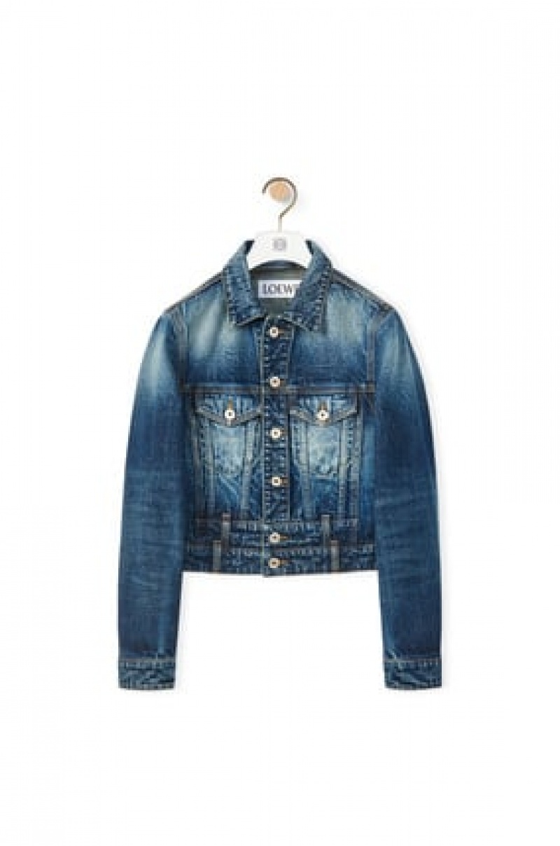 Chaquetas Loewe Jacket in denim Mujer Washed Denim | 367WVEIXQ