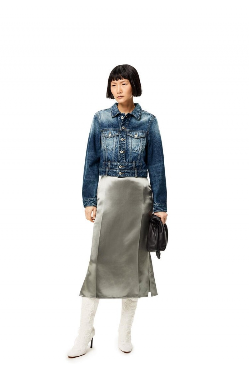 Chaquetas Loewe Jacket in denim Mujer Washed Denim | 367WVEIXQ