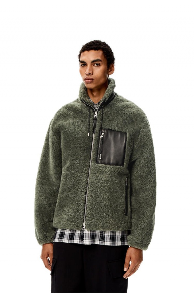 Chaquetas Loewe Jacket in nappa and shearling Hombre Negras | 354BMUNRT