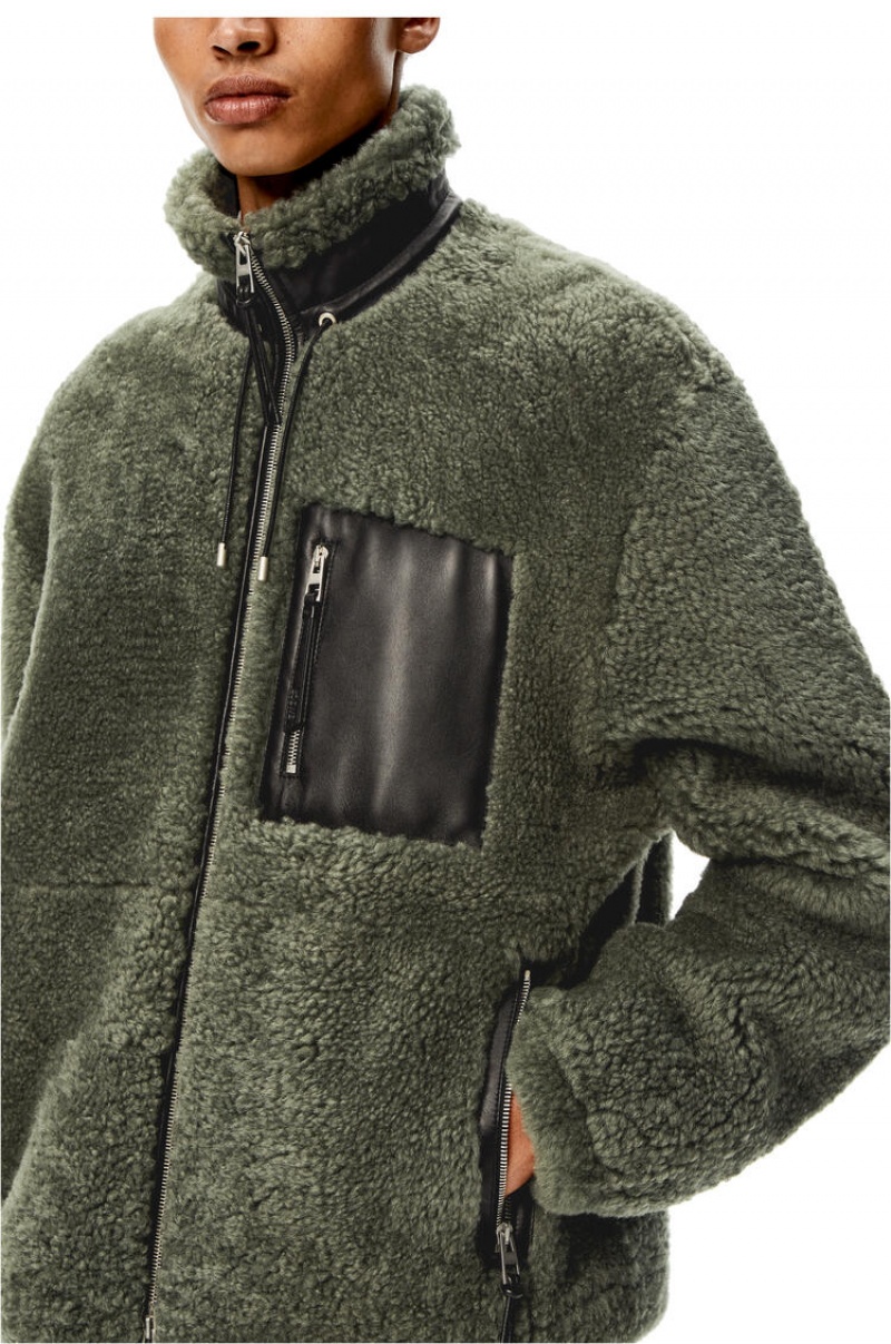 Chaquetas Loewe Jacket in nappa and shearling Hombre Negras | 354BMUNRT