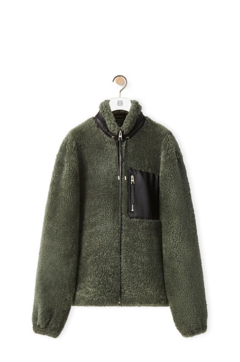 Chaquetas Loewe Jacket in nappa and shearling Hombre Negras | 354BMUNRT