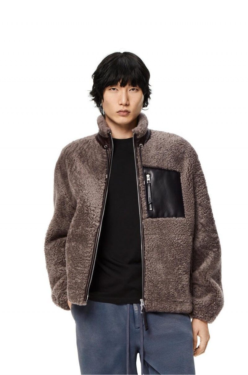 Chaquetas Loewe Jacket in shearling Hombre Negras | 187FTLHYZ