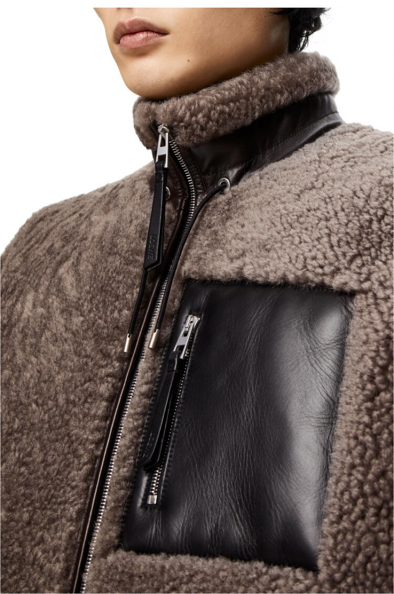 Chaquetas Loewe Jacket in shearling Hombre Negras | 187FTLHYZ