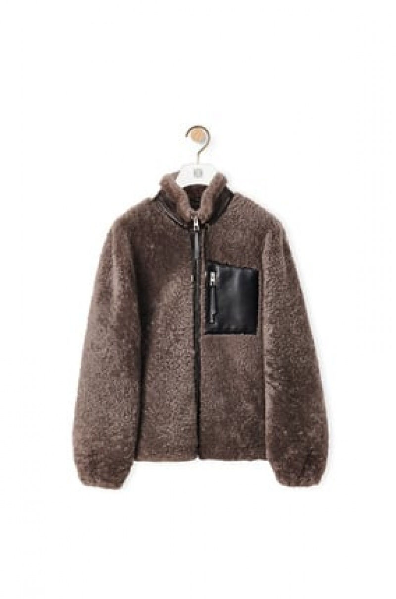 Chaquetas Loewe Jacket in shearling Hombre Negras | 187FTLHYZ