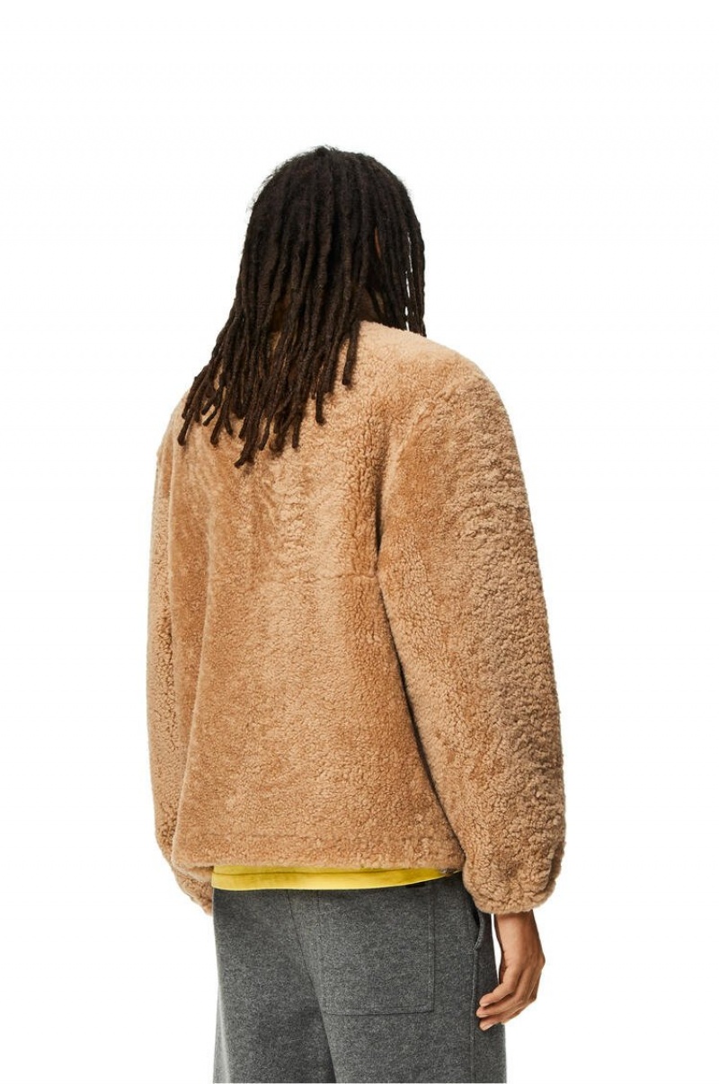 Chaquetas Loewe Jacket in shearling Hombre Beige | 172XOPUVL