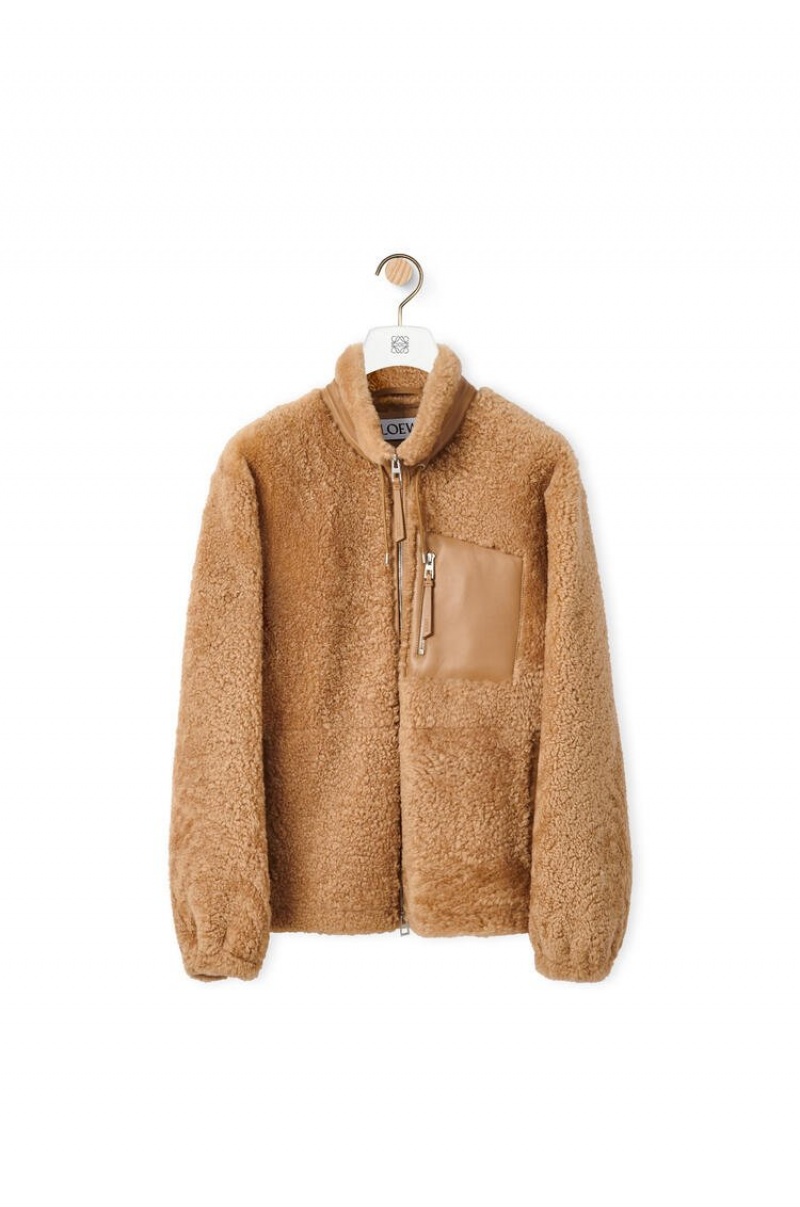 Chaquetas Loewe Jacket in shearling Hombre Beige | 172XOPUVL