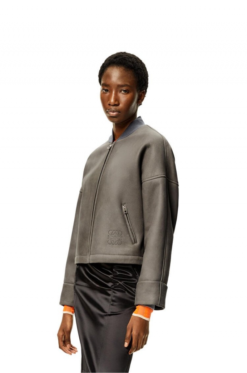 Chaquetas Loewe Jacket in shearling Mujer Gris | 401YILRCD