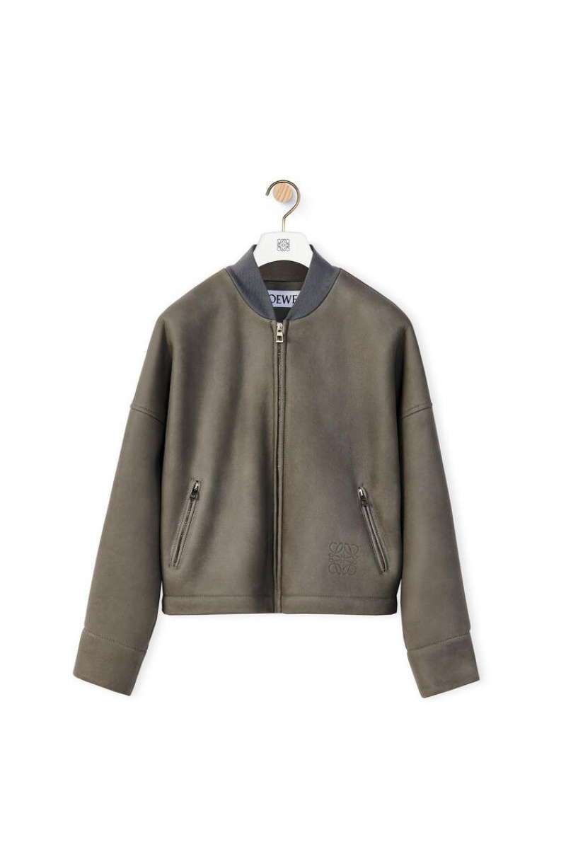 Chaquetas Loewe Jacket in shearling Mujer Gris | 401YILRCD