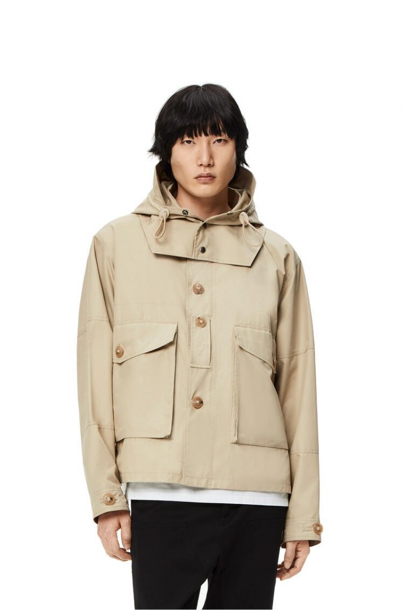 Chaquetas Loewe Parachute jacket in cotton Hombre Gris | 682JXZHKO