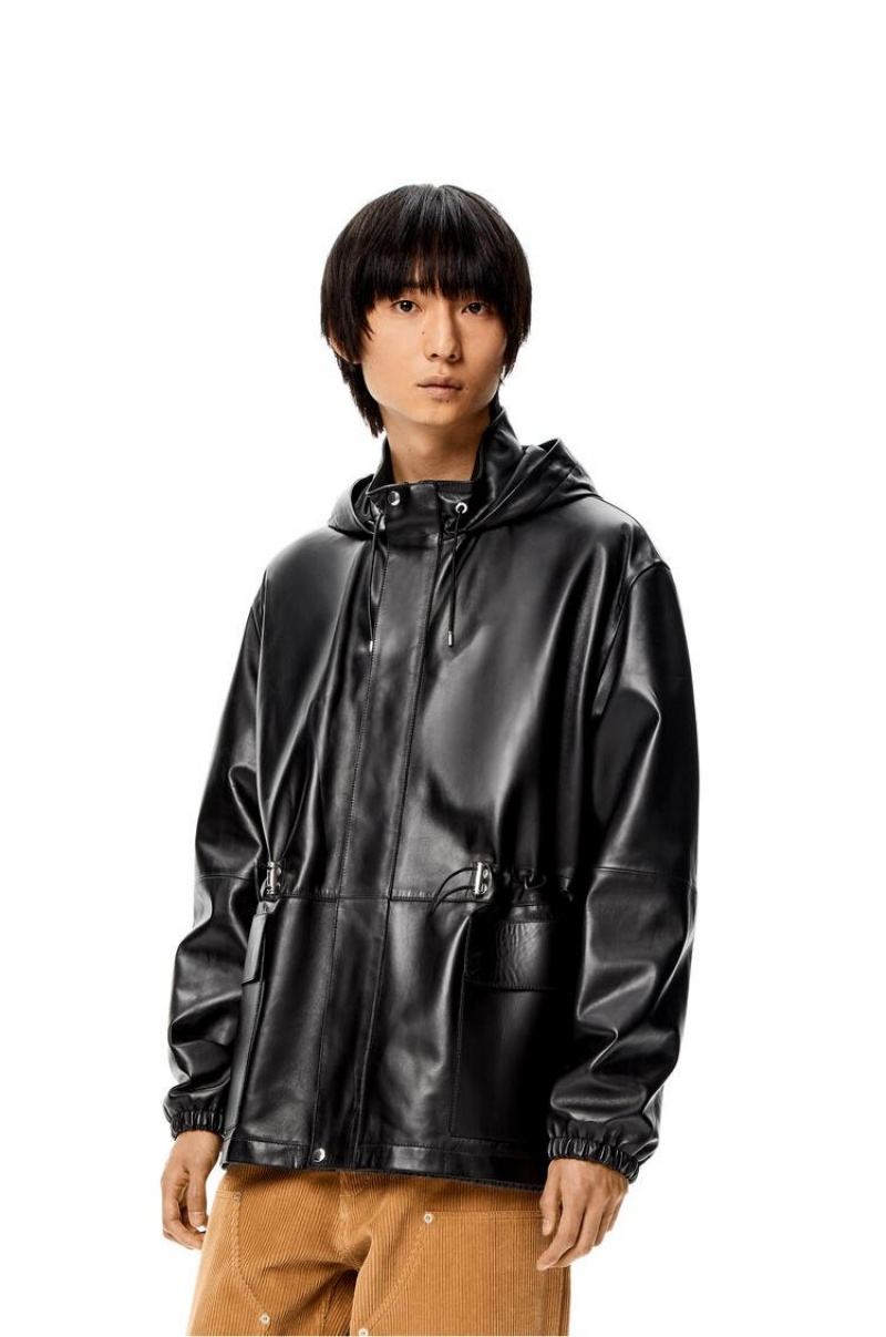 Chaquetas Loewe Senderismo jacket in nappa Hombre Negras | 471PQJLIZ