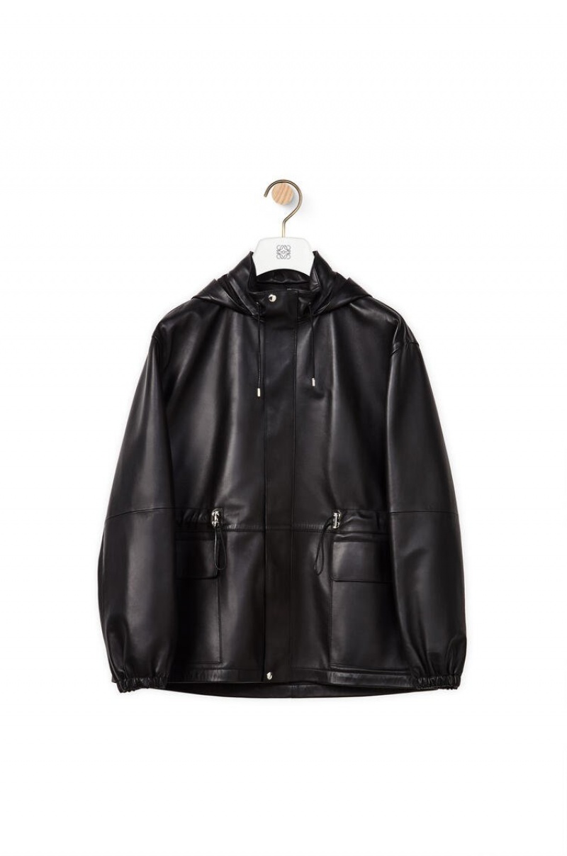 Chaquetas Loewe Senderismo jacket in nappa Hombre Negras | 471PQJLIZ