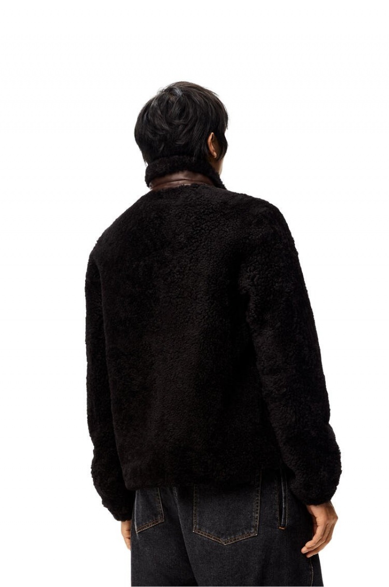 Chaquetas Loewe Shearling jacket Hombre Negras Marrones | 987PWBXSC