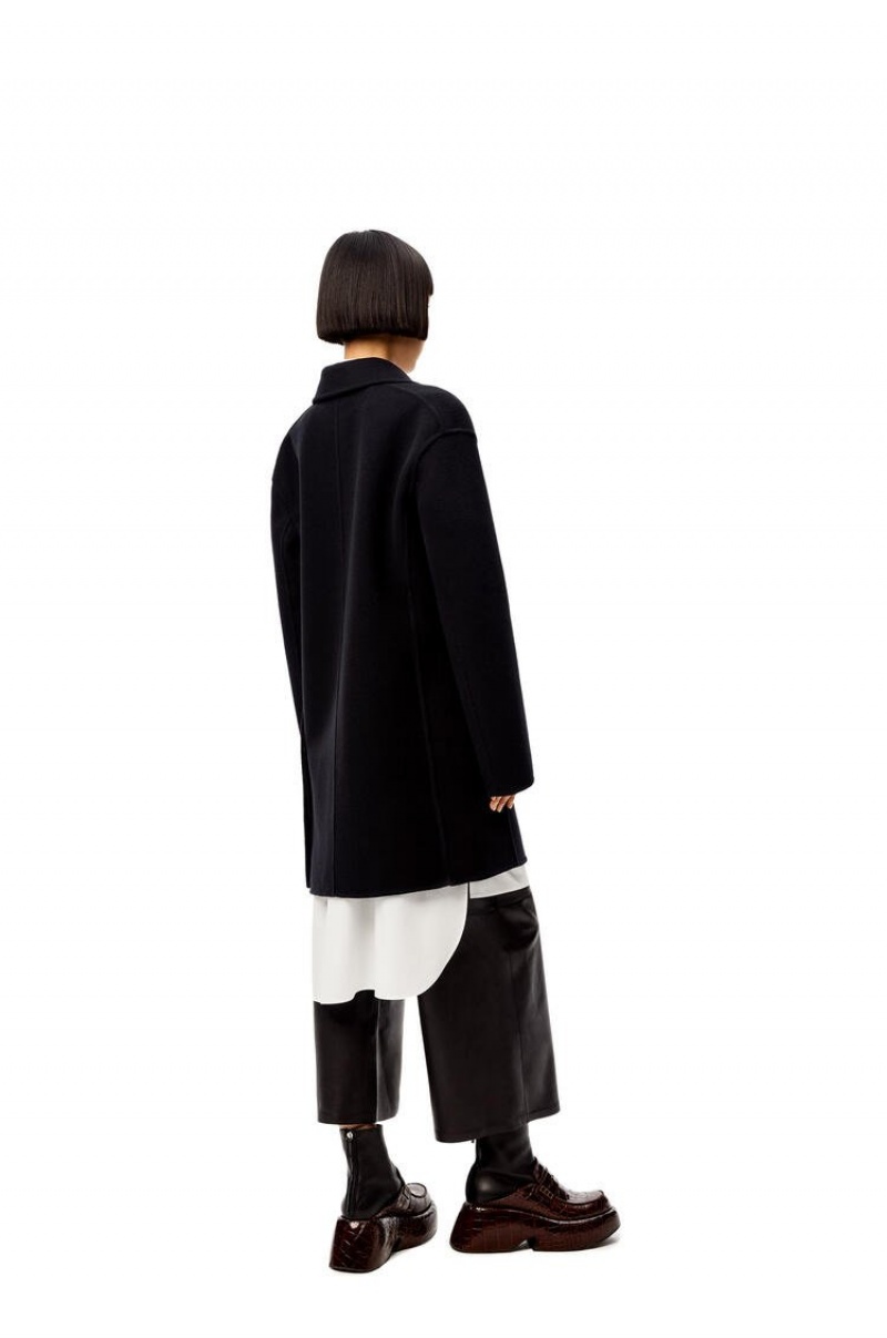 Chaquetas Loewe Slit jacket in wool and cashmere Mujer Negras | 935XOMRUT