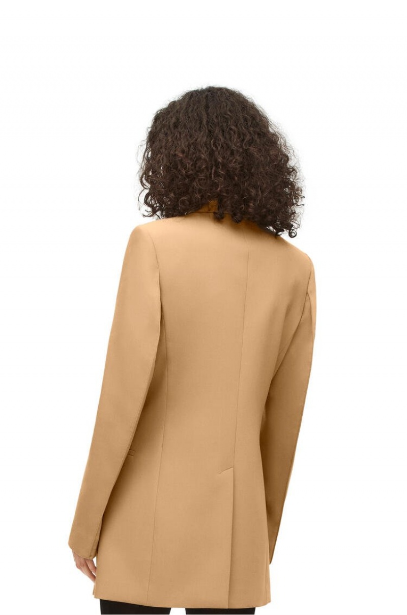 Chaquetas Loewe Tailored jacket in wool Mujer Beige | 036RMCTOY