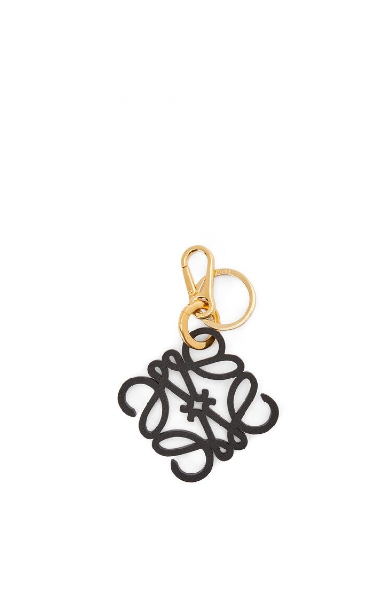 Charms Loewe Anagram charm in calfskin Mujer Rojas Doradas | 397ZIAGYV