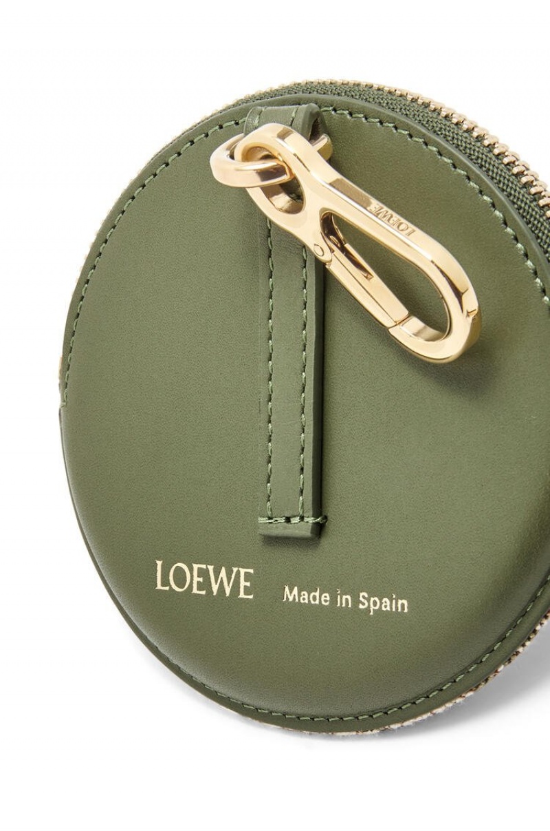 Charms Loewe Cookie charm in Anagram jacquard and calfskin Mujer Verde Verde | 074LTWIUH