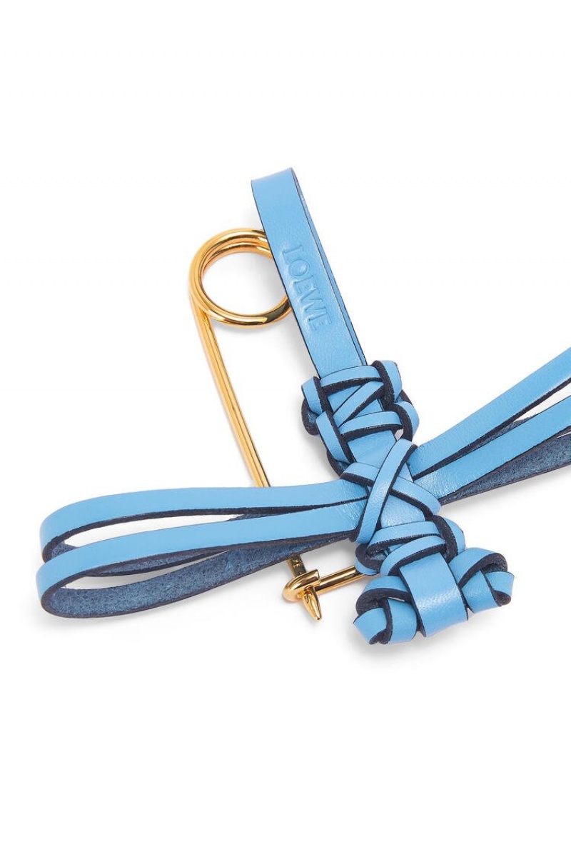 Charms Loewe Dragonfly pin charm in calfskin Mujer Azules | 306TQRBLF