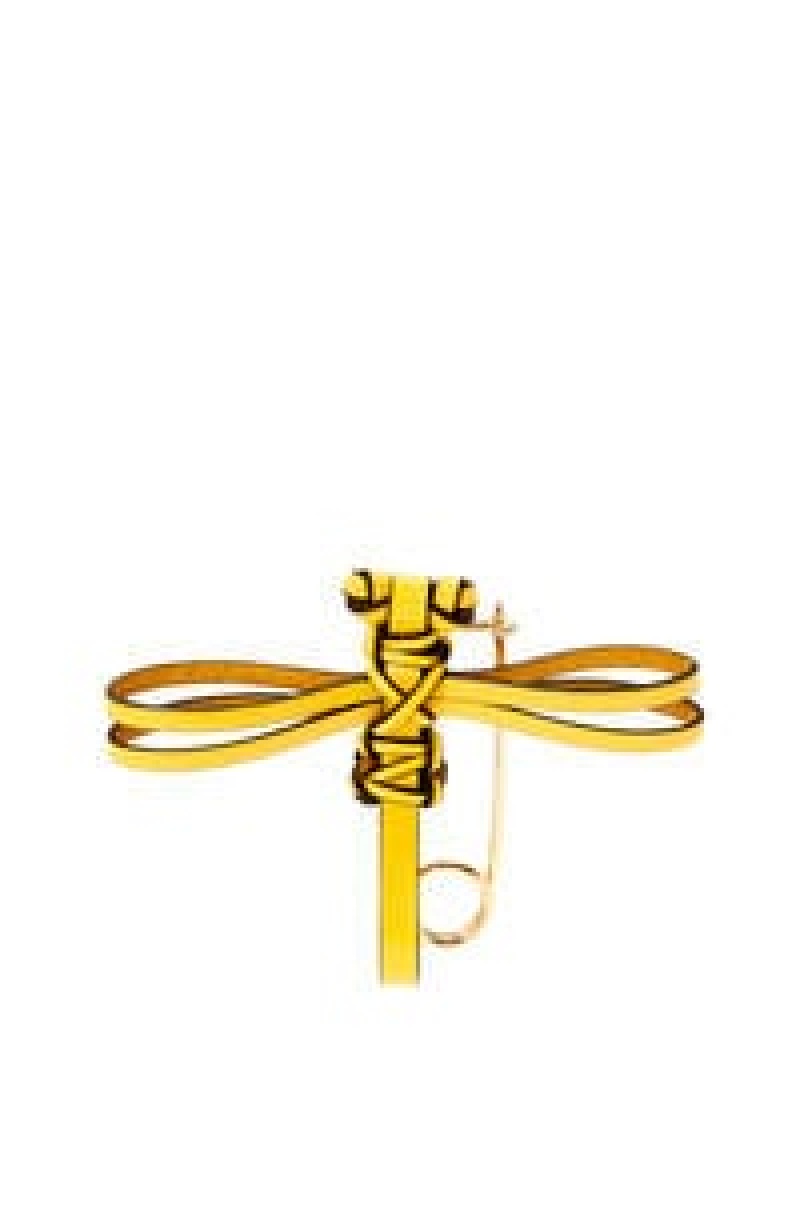 Charms Loewe Dragonfly pin charm in calfskin Mujer Azules | 306TQRBLF