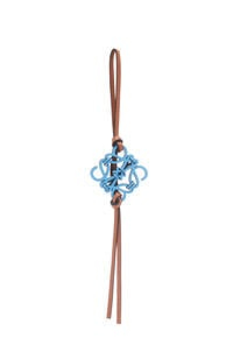 Charms Loewe Knotted Anagram charm in calfskin Mujer Naranjas | 298XQZELW