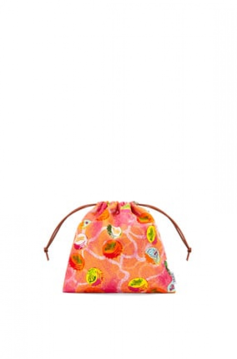 Charms Loewe Starfish charm in calfskin and brass Mujer Verde Naranjas Claro | 048JKFUEL