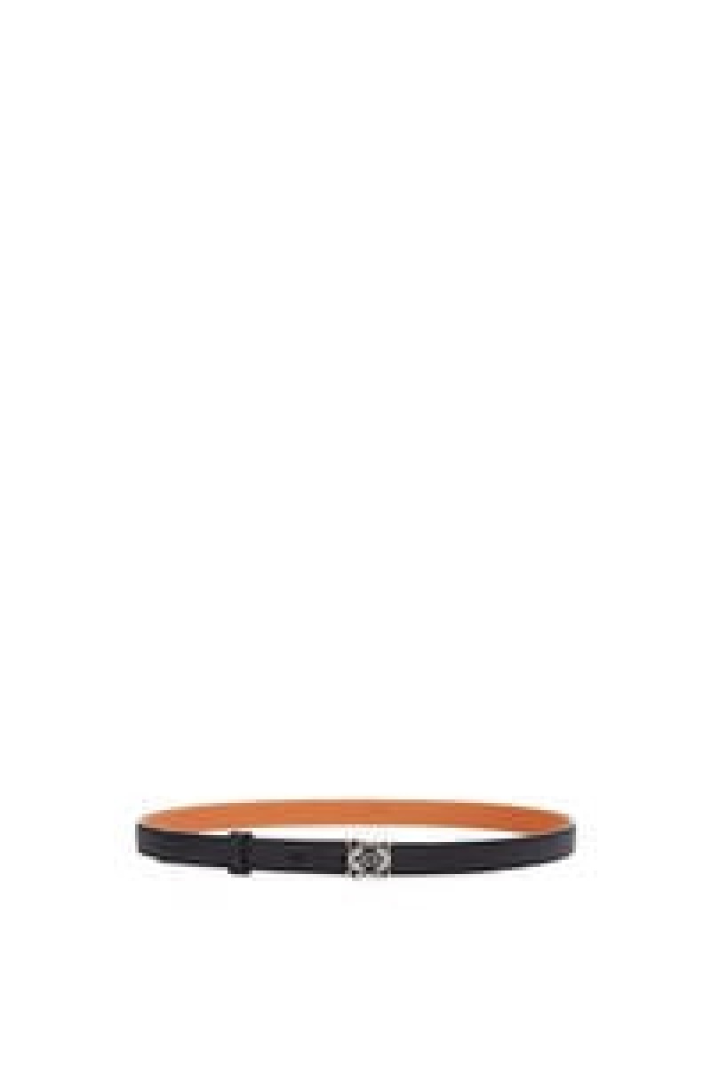 Cinturones Loewe Anagram belt in pebble grain calfskin Mujer Doradas | 934GTRVPJ