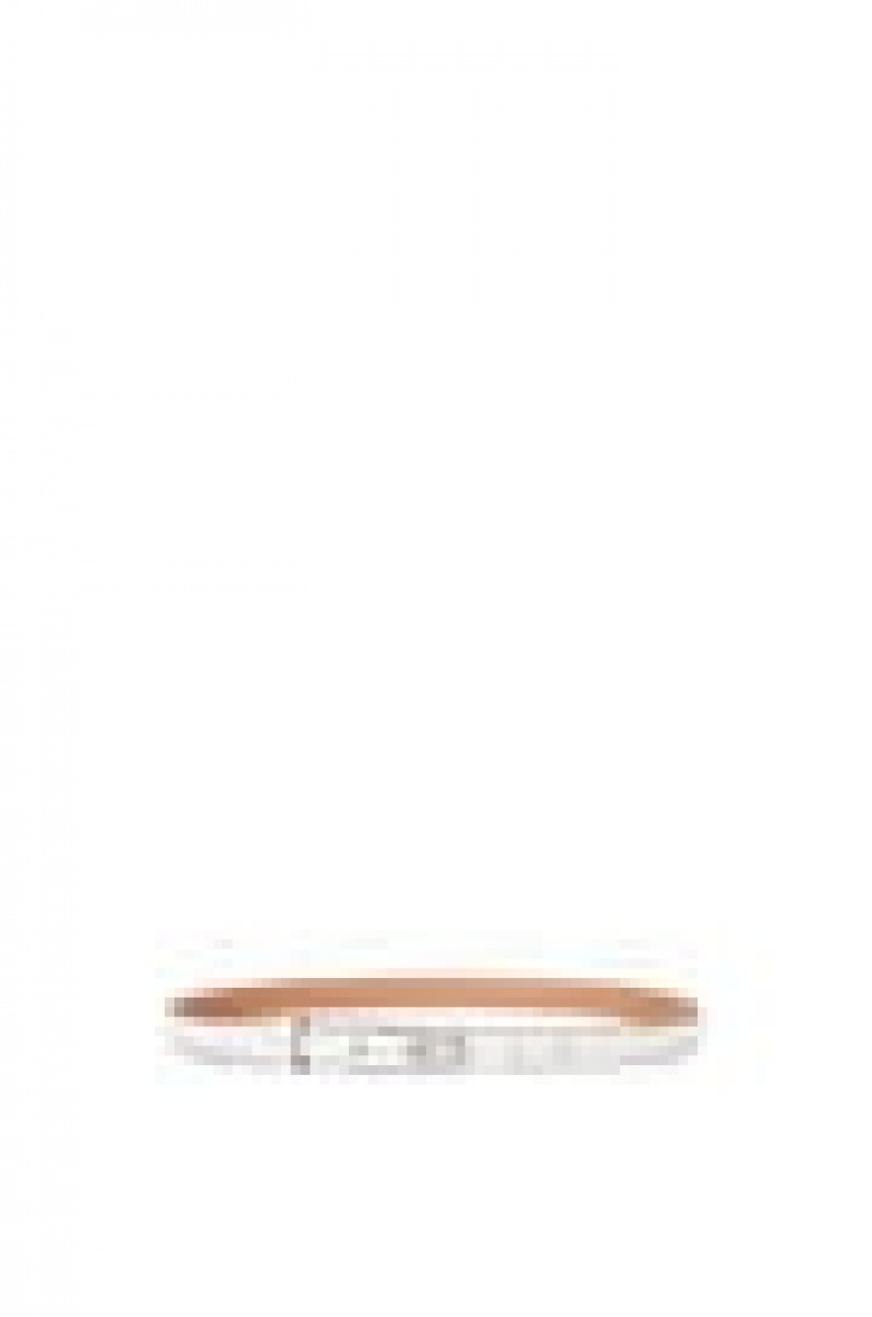 Cinturones Loewe Anagram belt in pebble grain calfskin Mujer Blancas Plateadas | 496OWESIK