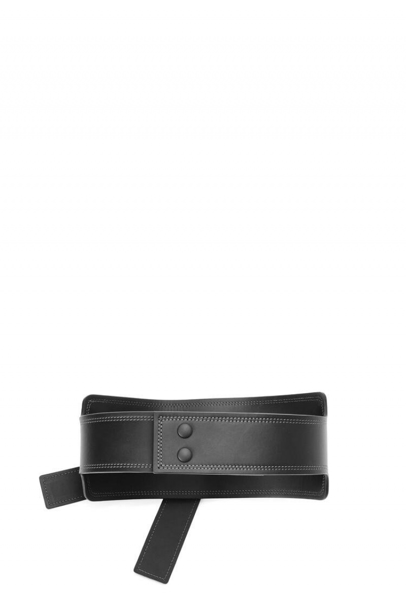 Cinturones Loewe Gate belt in calfskin Mujer Negras | 362RBIZKM