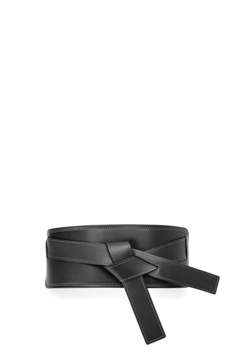 Cinturones Loewe Gate belt in calfskin Mujer Negras | 362RBIZKM