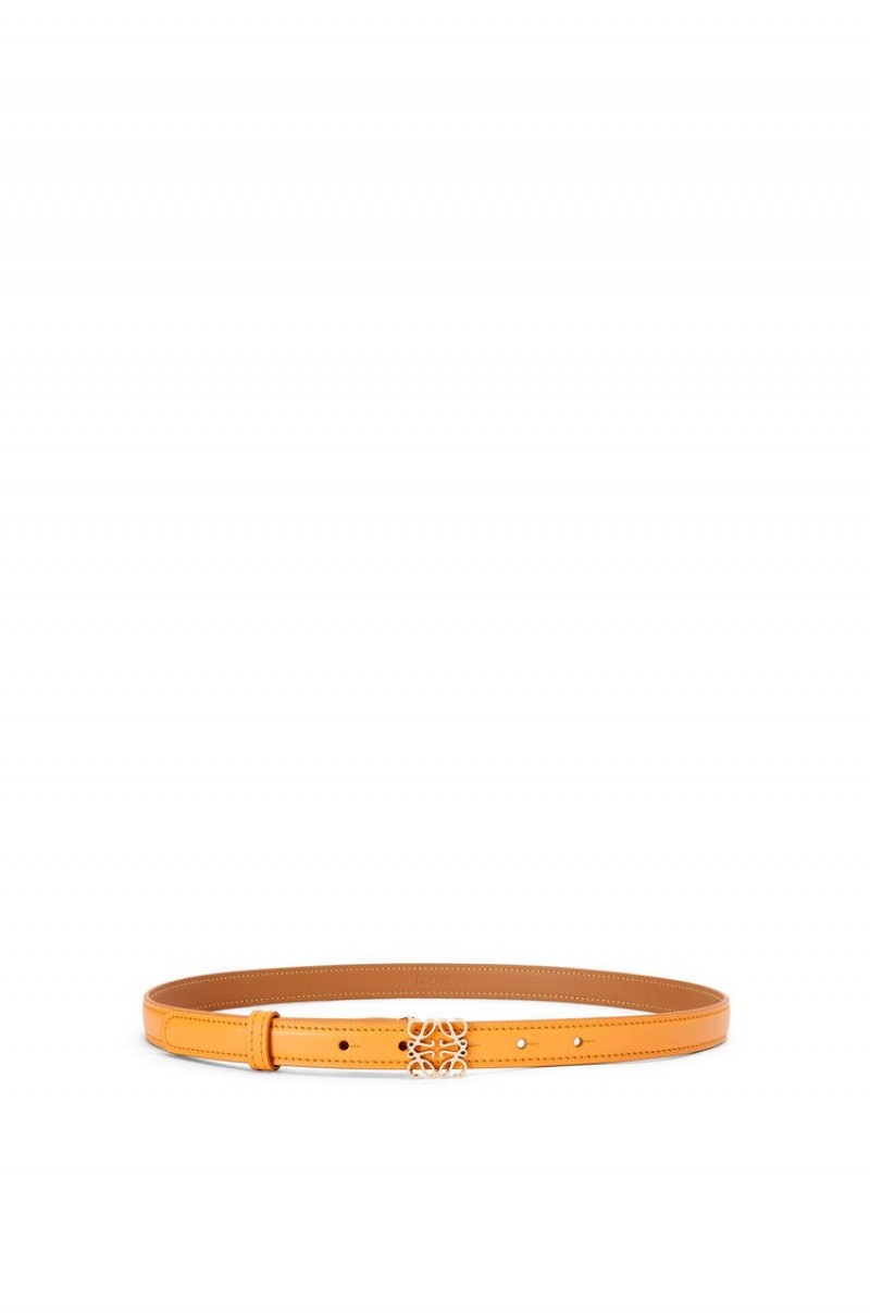 Cinturones Loewe Goya Anagram belt in smooth calfskin Mujer Doradas | 729TJECIV