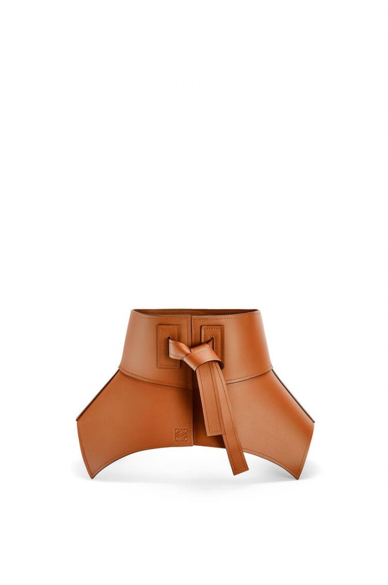 Cinturones Loewe Obi belt in nappa Mujer Tan | 198ZHYFLV