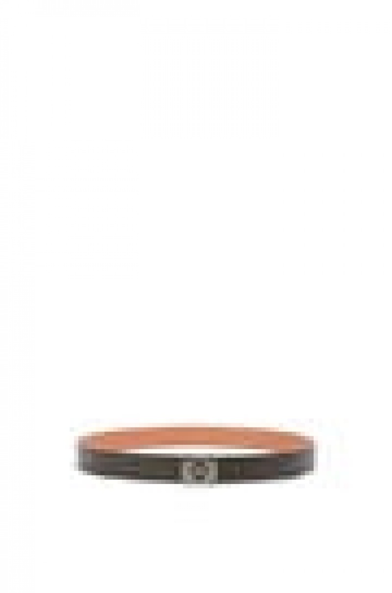 Cinturones Loewe Reversible Anagram belt in smooth calfskin Mujer Negras | 162GULPHV