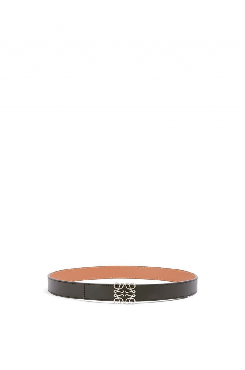 Cinturones Loewe Reversible Anagram belt in smooth calfskin Mujer Negras | 162GULPHV