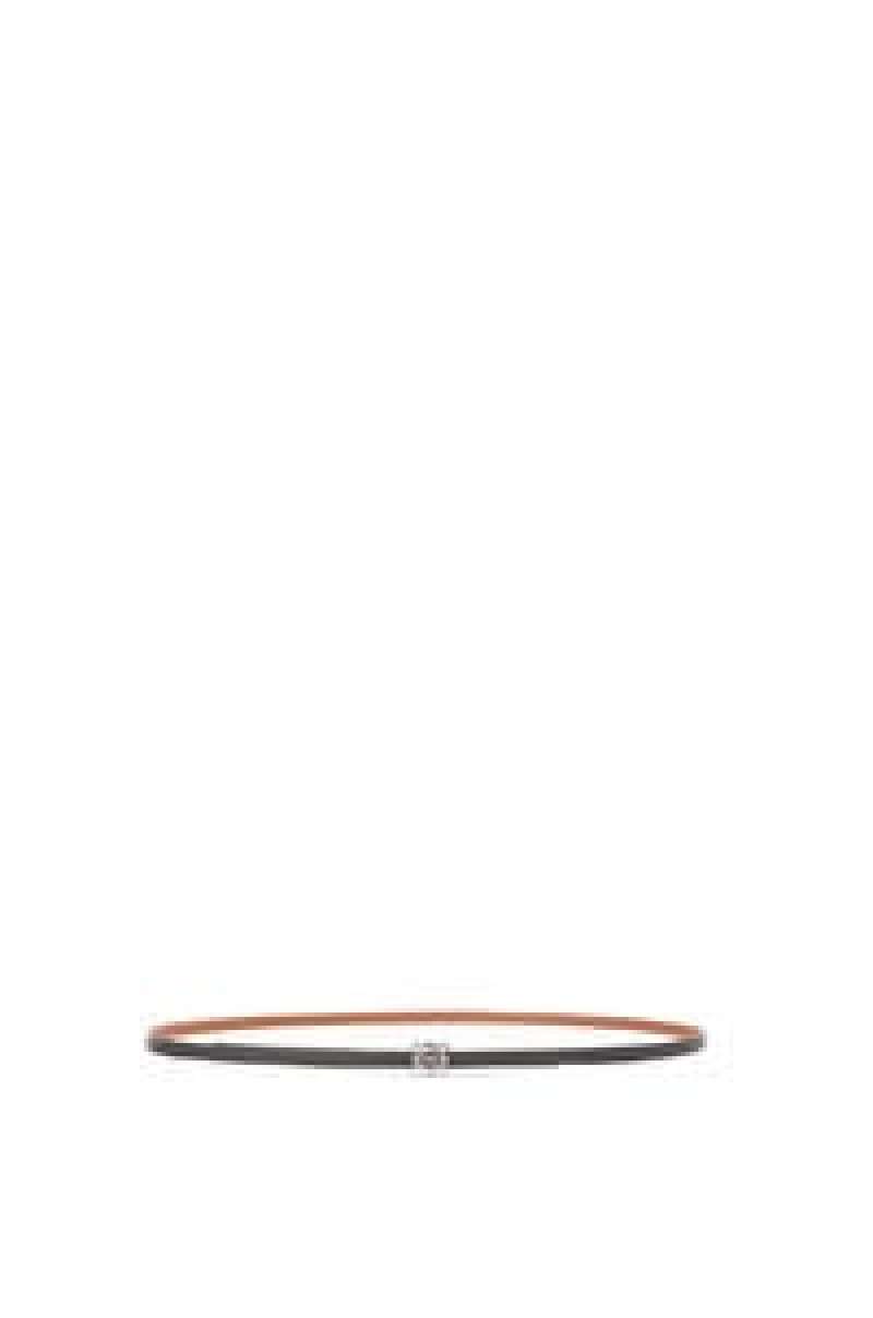 Cinturones Loewe Reversible Anagram belt in smooth calfskin Mujer Rojas Doradas | 047GEYFXM