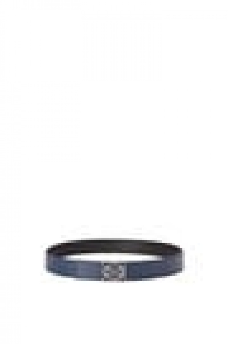 Cinturones Loewe Reversible Anagram belt in smooth calfskin Hombre Negras | 451MAFOEW