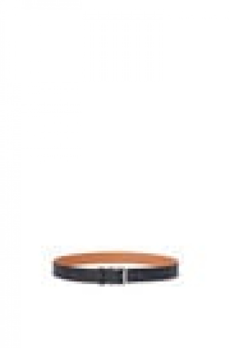 Cinturones Loewe Roller buckle belt in smooth calfskin Hombre Negras | 412ZCJKFA