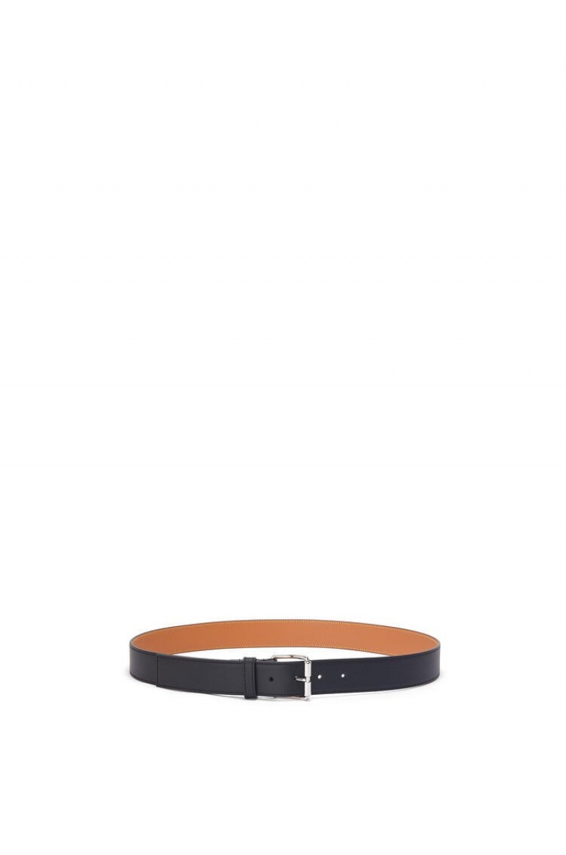 Cinturones Loewe Roller buckle belt in smooth calfskin Hombre Negras | 412ZCJKFA