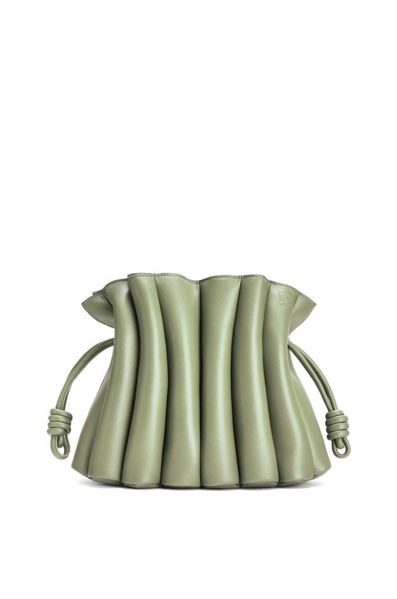 Clutch Loewe Flamenco Ondas clutch bag in smooth calfskin Mujer Rosemary | 620EGKINX