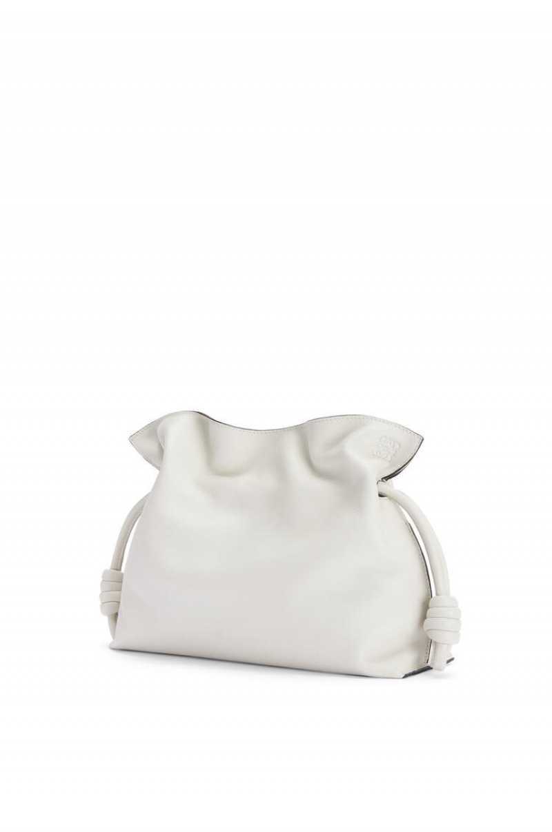 Clutch Loewe Flamenco clutch in nappa calfskin Mujer Blancas | 824CMVZIB