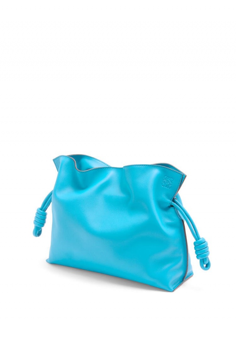 Clutch Loewe Flamenco clutch in nappa calfskin Mujer Cyan | 827VCRHXI