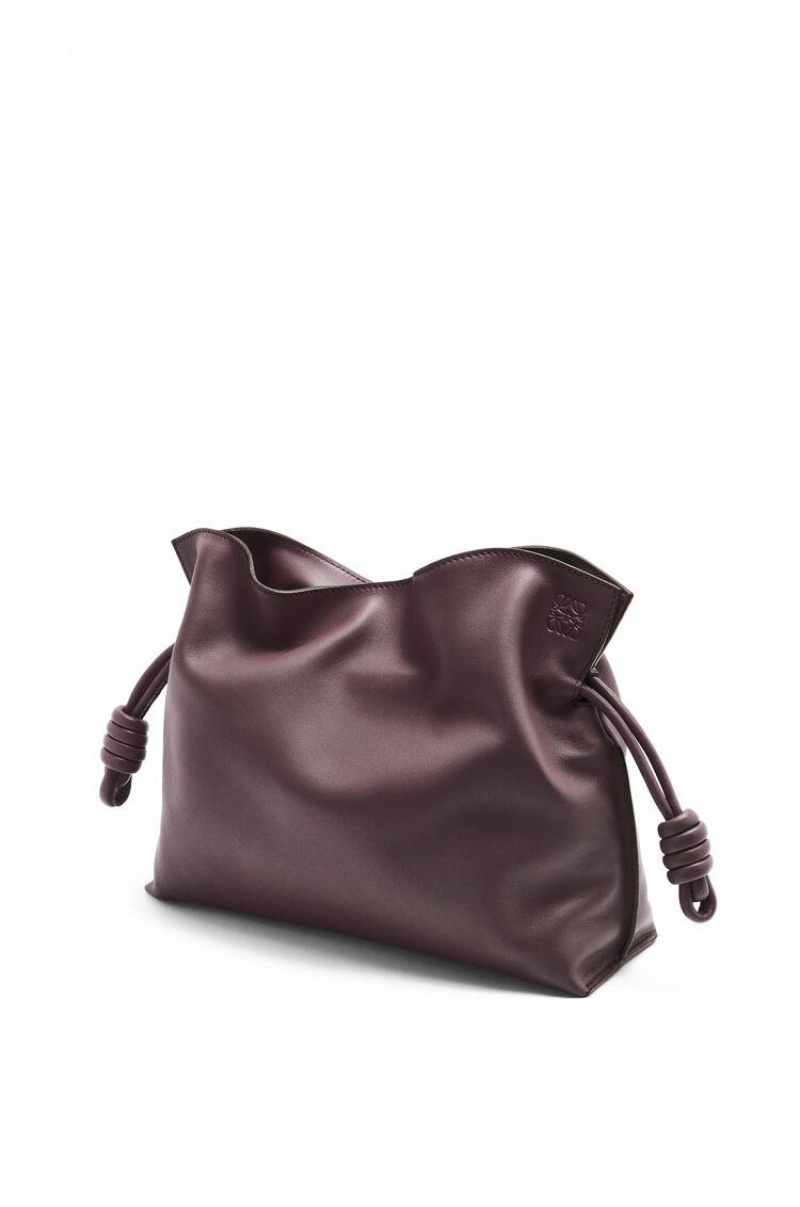 Clutch Loewe Flamenco clutch in nappa calfskin Mujer Prune | 182THSVOP