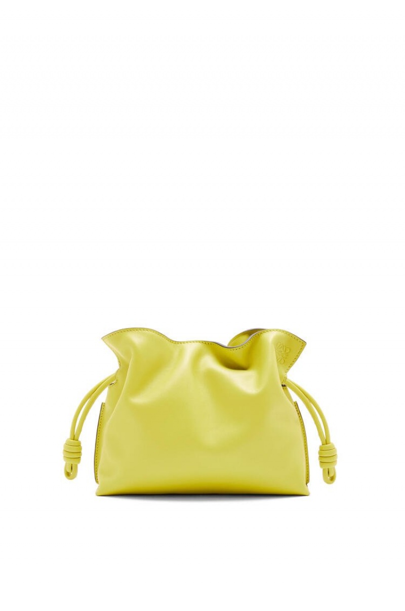 Clutch Loewe Mini Flamenco clutch in nappa calfskin Mujer Amarillo | 357DIWSCO