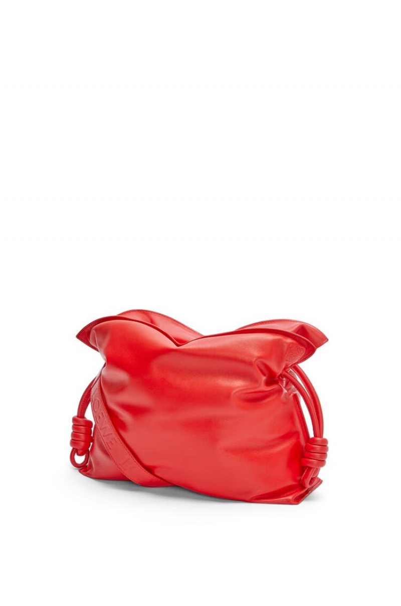 Clutch Loewe Puffer Flamenco clutch in shiny nappa lambskin Mujer Lipstick | 751KAGWVB