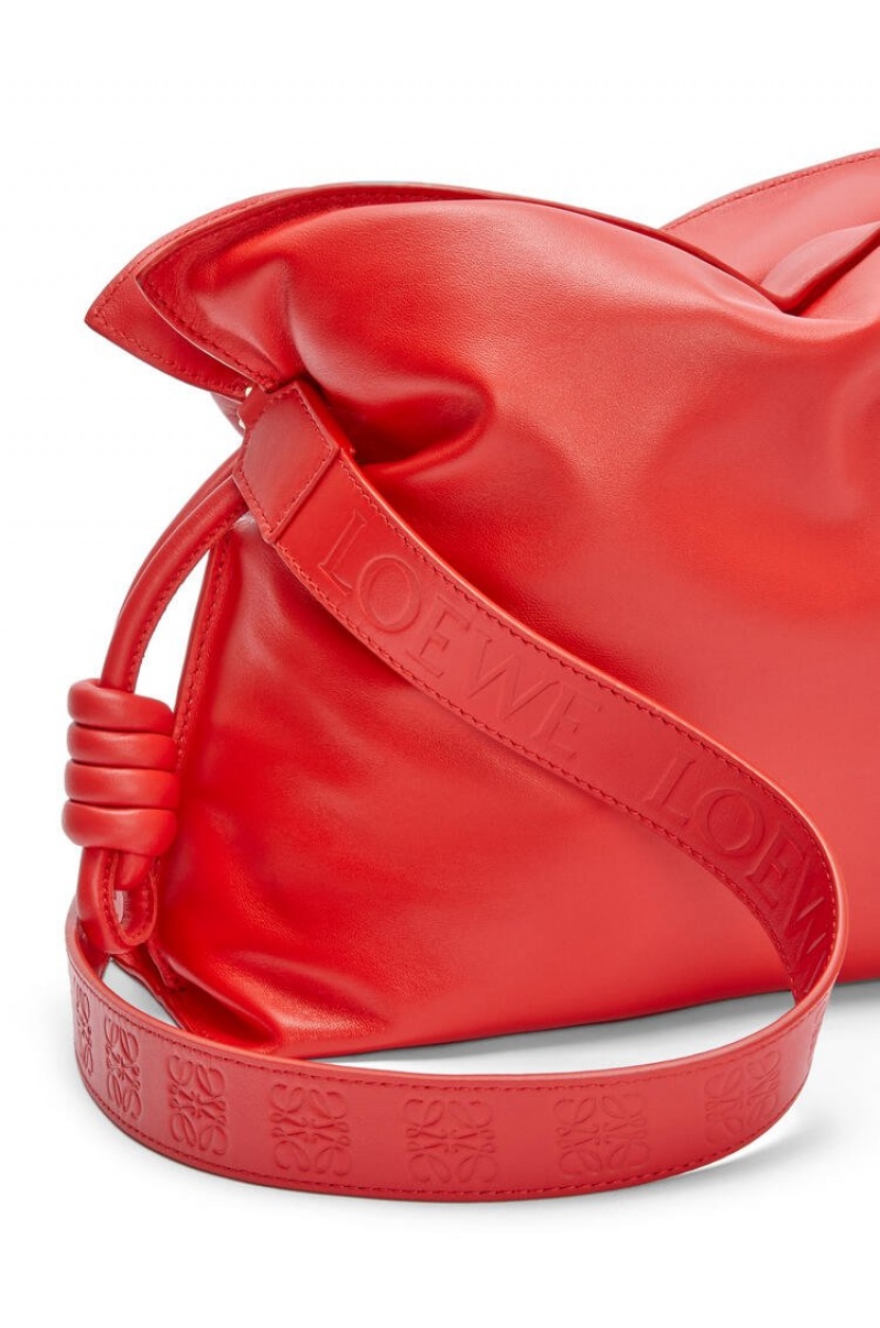 Clutch Loewe Puffer Flamenco clutch in shiny nappa lambskin Mujer Lipstick | 751KAGWVB