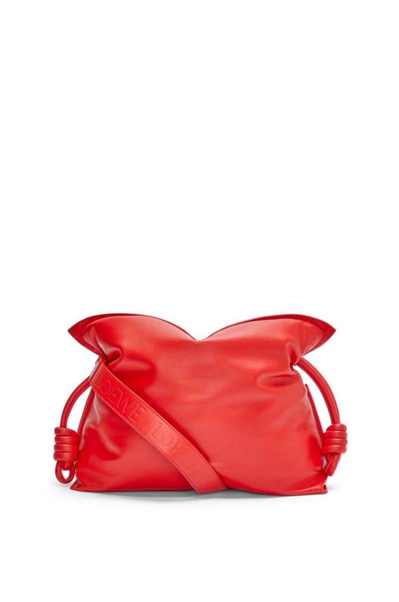 Clutch Loewe Puffer Flamenco clutch in shiny nappa lambskin Mujer Lipstick | 751KAGWVB