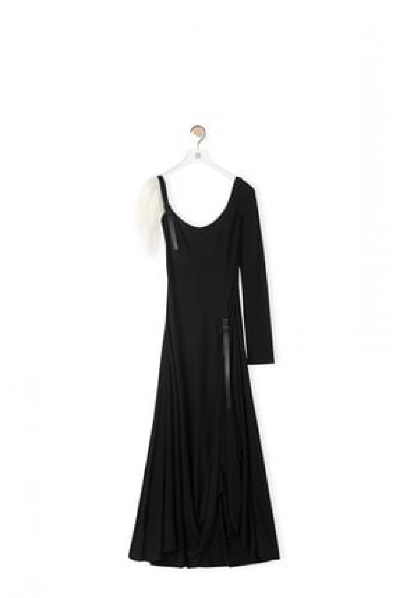 Dresses Loewe Asymmetric dress in viscose Mujer Blancas | 920BWULQJ