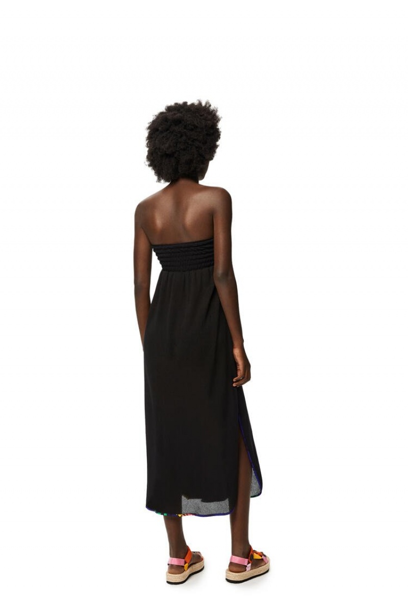 Dresses Loewe Mesh dress in cotton Mujer Negras | 941FWEHNT