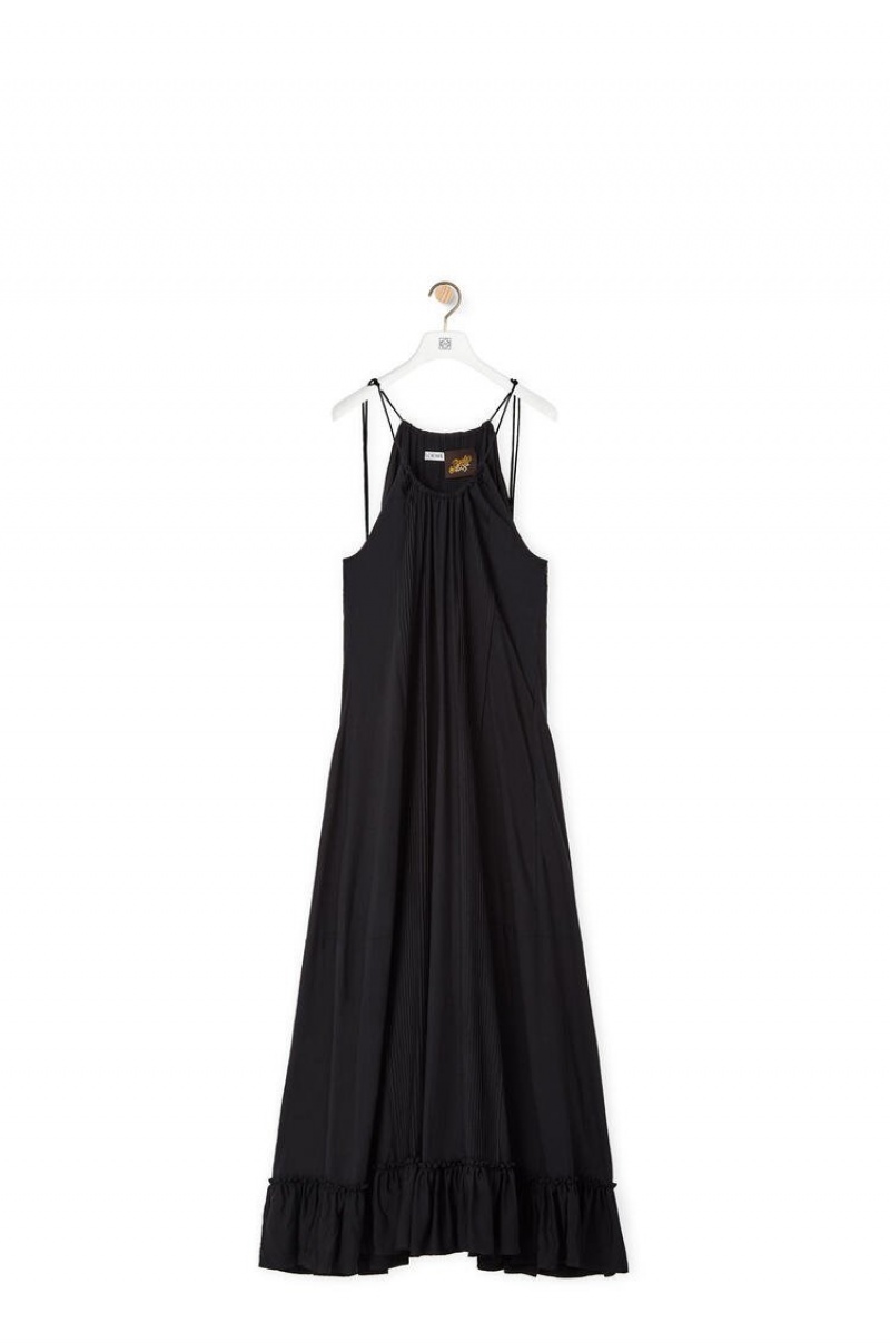 Dresses Loewe Ruffle dress in viscose Mujer Negras | 154DNJBRM