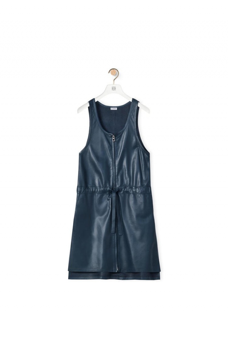 Dresses Loewe Tank dress in nappa Mujer Azules | 980YFOUXC