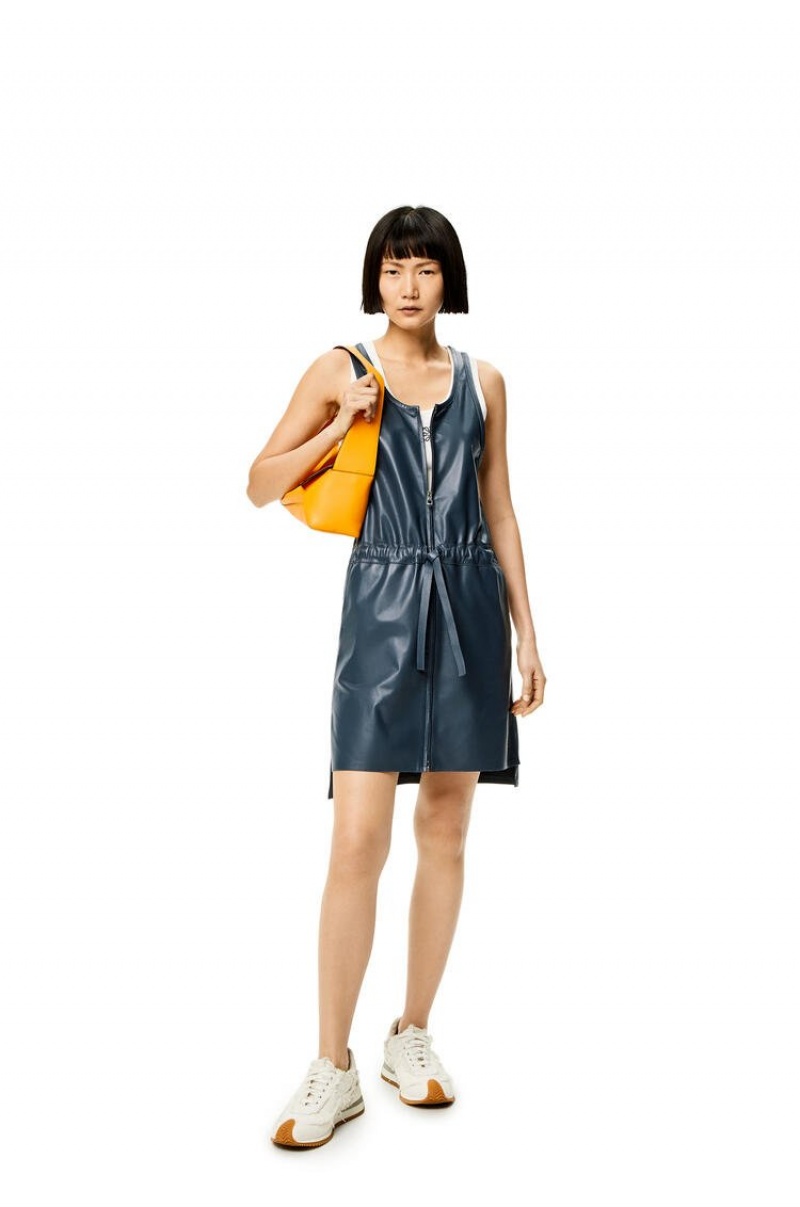 Dresses Loewe Tank dress in nappa Mujer Azules | 980YFOUXC